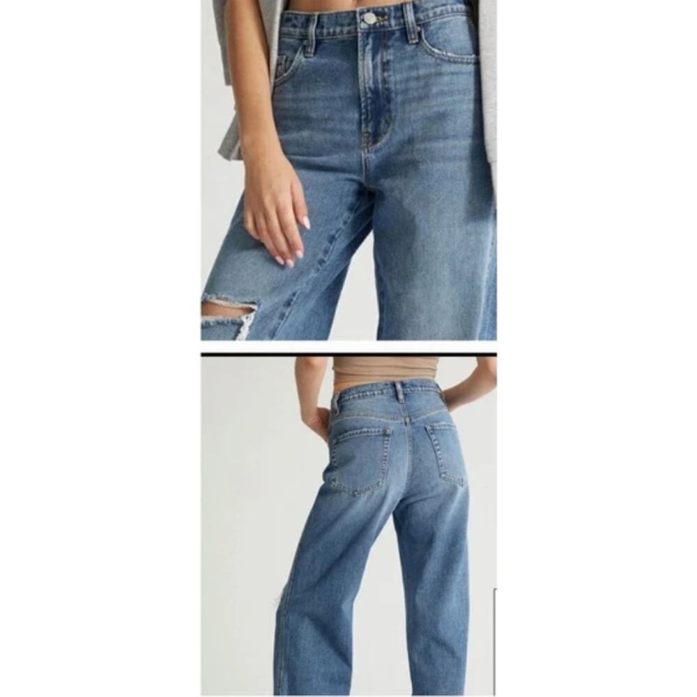 Pacsun Baggy Jean Wide Leg Distressed Denim Size 30 90's Retro High Rise Grunge - Picture 14 of 14